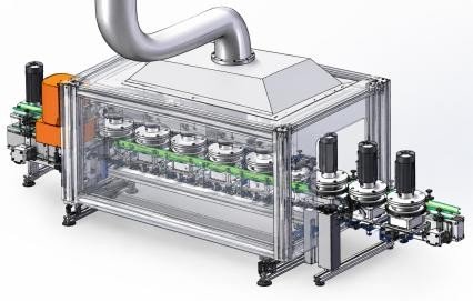 Insertadora de empaques adhesivos
