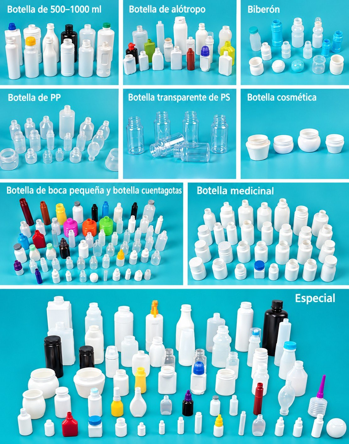 Botellas y envases producidos por inyección-soplado